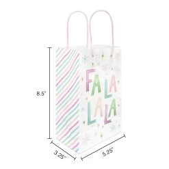 Best Sale 😉 Small Fa La La La Gift Bags, 6ct. by Celebrate It™ 🎄 Christmas 😀 -Celebrate It Sales Shop 10699605 3