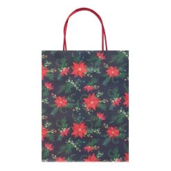 Promo 🤩 Medium Poinsettia Gift Bags, 5ct. by Celebrate It™ 🎄 Christmas 🔥