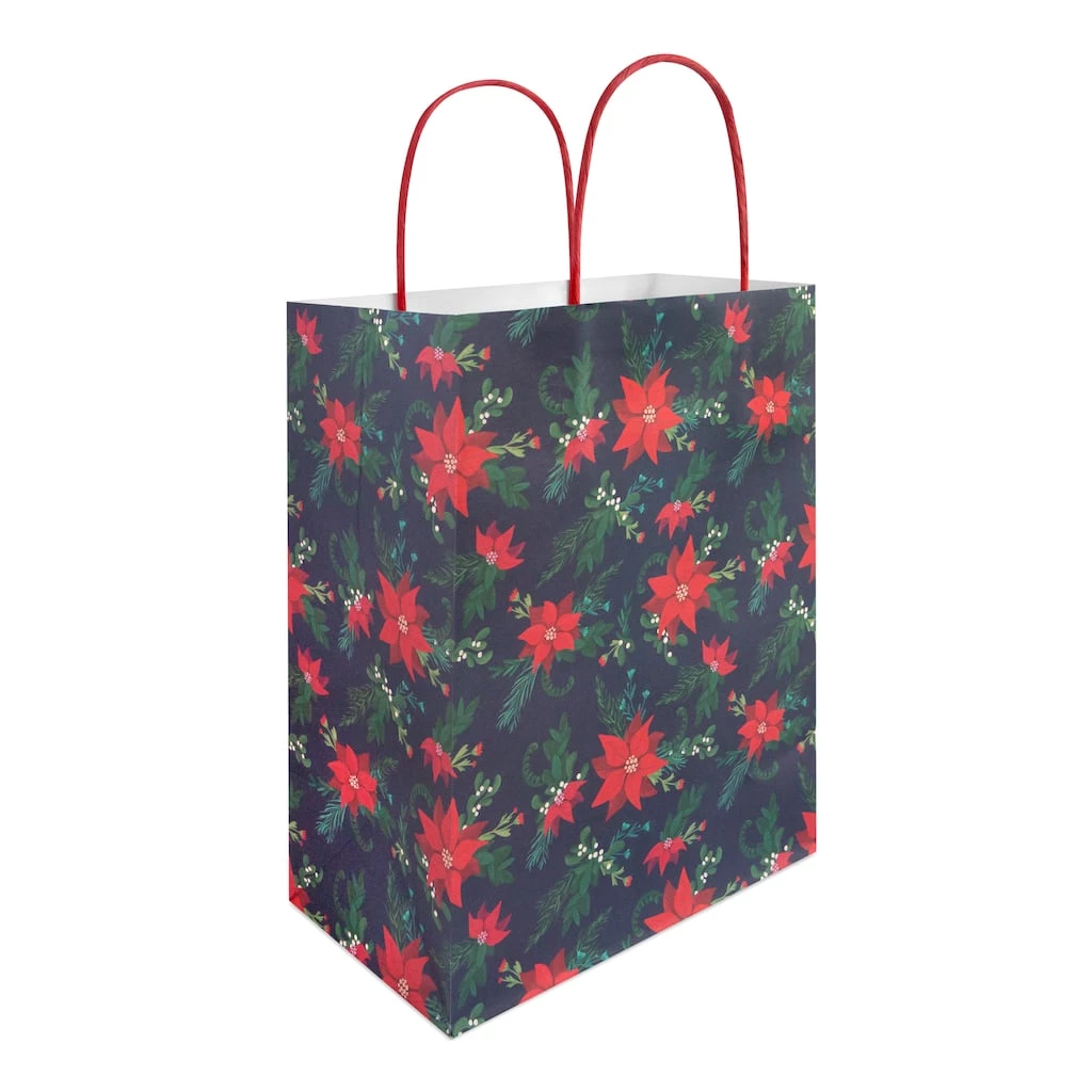 Promo 🤩 Medium Poinsettia Gift Bags, 5ct. by Celebrate It™ 🎄 Christmas 🔥 2 Promo 🤩 Medium Poinsettia Gift Bags, 5ct. by Celebrate It™ 🎄 Christmas 🔥 - Image 2