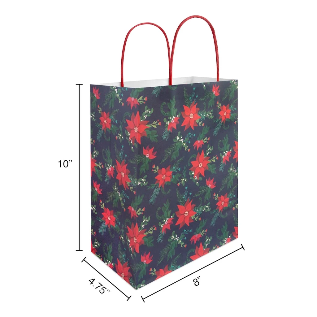 Promo 🤩 Medium Poinsettia Gift Bags, 5ct. by Celebrate It™ 🎄 Christmas 🔥 3 Promo 🤩 Medium Poinsettia Gift Bags, 5ct. by Celebrate It™ 🎄 Christmas 🔥 - Image 3