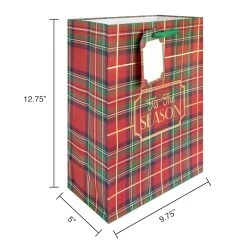 Buy ⌛ Large Plaid & Poinsettia Gift Bags, 2ct. by Celebrate It™ 🎄 Christmas 🧨 -Celebrate It Sales Shop 10699612 4