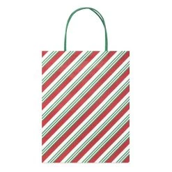 Cheap 🎁 Medium Red & White Diagonal Stripes Gift Bags, 5ct. by Celebrate It™ 🎅 Christmas 😀