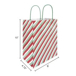 Cheap 🎁 Medium Red & White Diagonal Stripes Gift Bags, 5ct. by Celebrate It™ 🎅 Christmas 😀 -Celebrate It Sales Shop 10699615 3