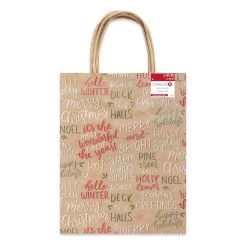 Cheapest 🎉 Medium Kraft Sentiments Gift Bags, 5ct. by Celebrate It™ 🎁 Christmas 🥰 -Celebrate It Sales Shop 10699618 4