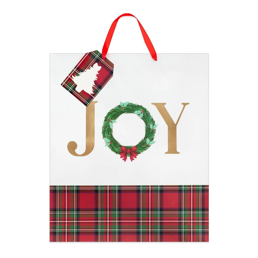 Coupon 🔥 Jumbo Joy Plaid Gift Bag by Celebrate It™ 🎄 Christmas 🧨 1 Coupon 🔥 Jumbo Joy Plaid Gift Bag by Celebrate It™ 🎄 Christmas 🧨