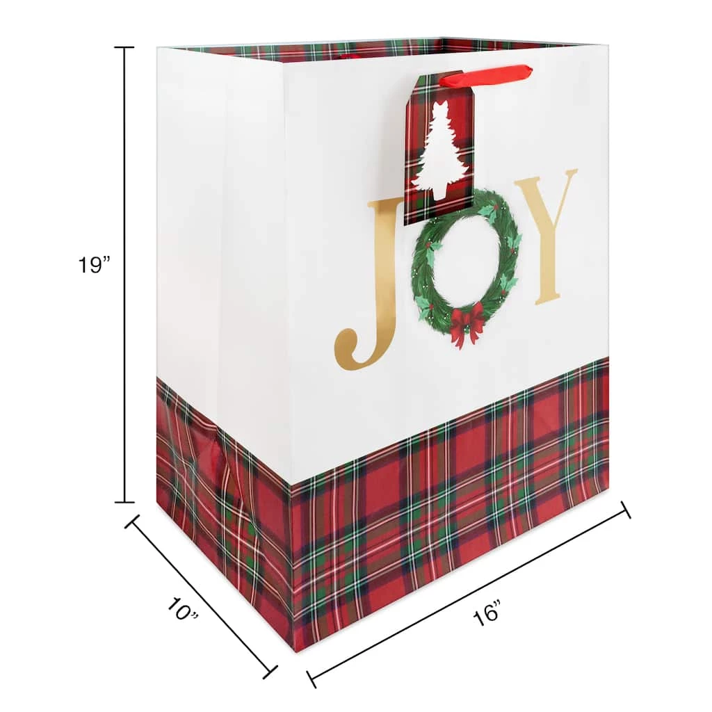Coupon 🔥 Jumbo Joy Plaid Gift Bag by Celebrate It™ 🎄 Christmas 🧨 3 Coupon 🔥 Jumbo Joy Plaid Gift Bag by Celebrate It™ 🎄 Christmas 🧨 - Image 3