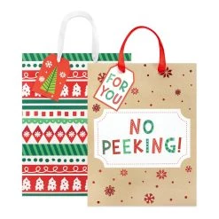 Promo 🎉 Large No Peeking! Gift Bags, 2ct. by Celebrate It™ ❄ Christmas 🔥