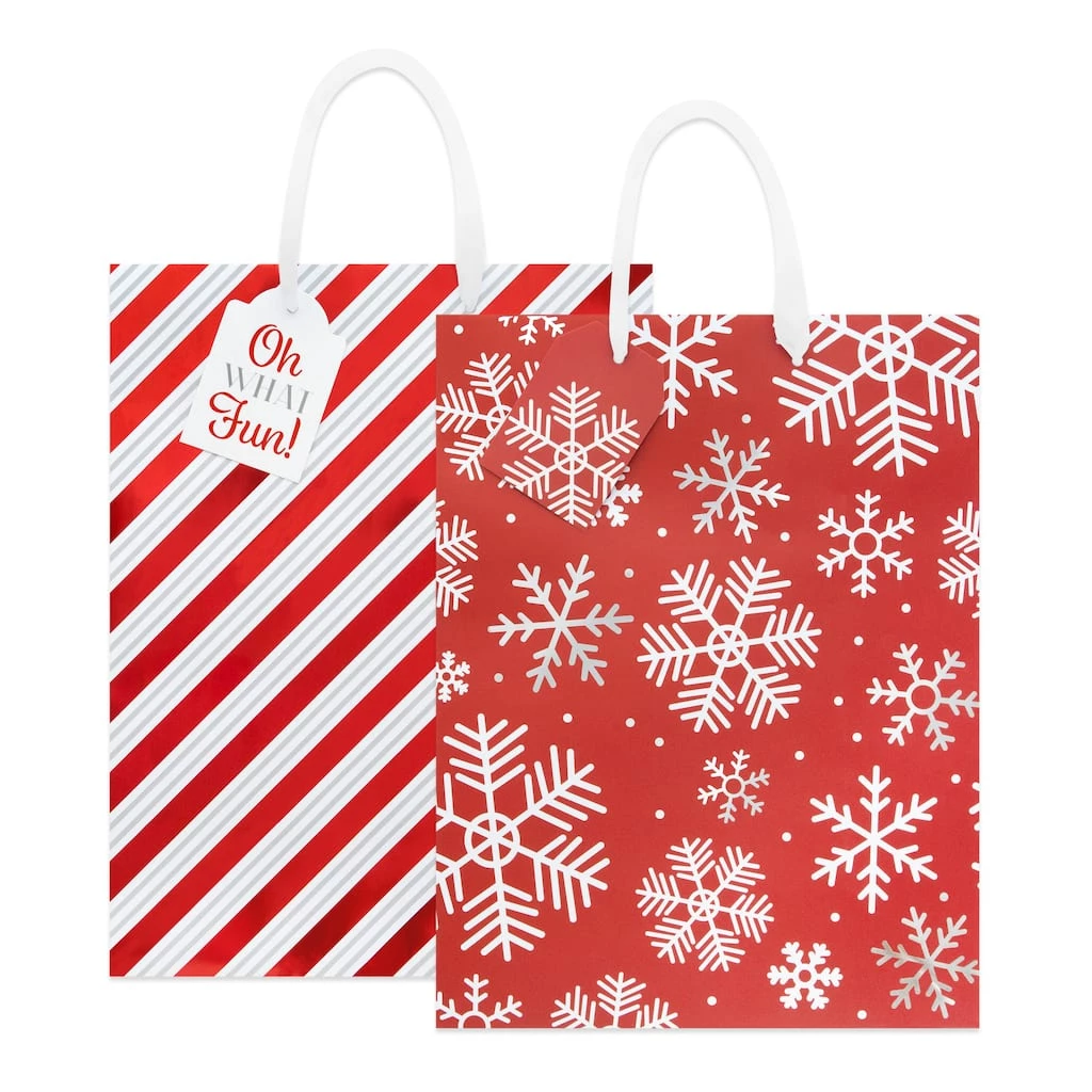 Hot Sale 🧨 Large Holiday Red Foil Gift Bags, 2ct. by Celebrate It™ 🎅 Christmas 🧨 1 Hot Sale 🧨 Large Holiday Red Foil Gift Bags, 2ct. by Celebrate It™ 🎅 Christmas 🧨