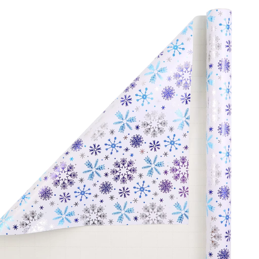 Brand new π Blue & Silver Snowflake π Christmas Gift Wrap by Celebrate It™ π 2 Brand new π Blue & Silver Snowflake π Christmas Gift Wrap by Celebrate It™ π - Image 2