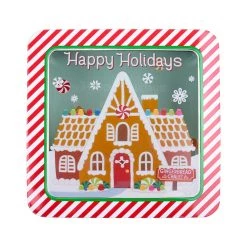 Discount ⌛ 7.5" Gingerbread Chalet Tin by Celebrate It™ 🔔 Christmas 🧨