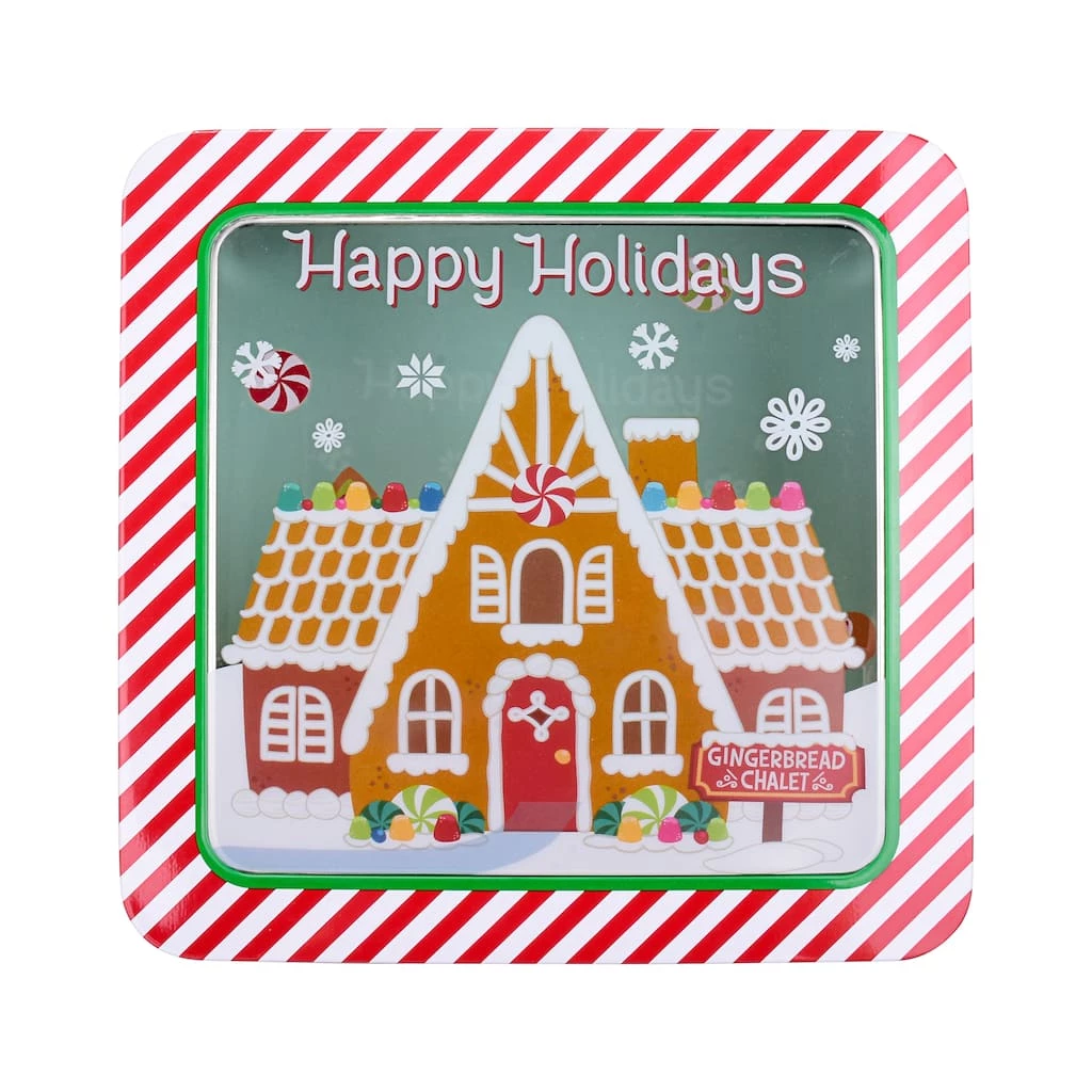 Discount ⌛ 7.5" Gingerbread Chalet Tin by Celebrate It™ 🔔 Christmas 🧨 1 Discount ⌛ 7.5" Gingerbread Chalet Tin by Celebrate It™ 🔔 Christmas 🧨