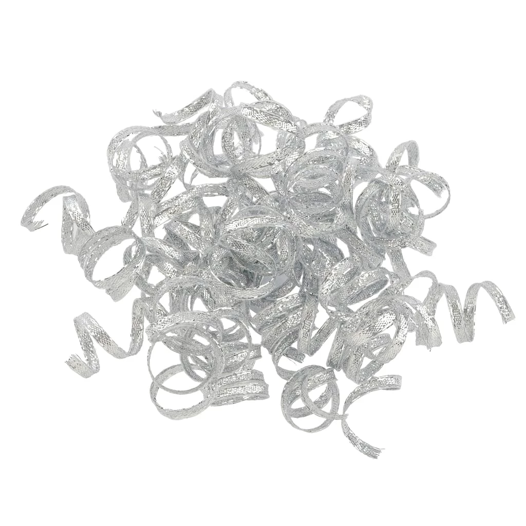 Promo 💯 Silver Curly Fabric Ribbon Bows, 2ct. by Celebrate It™ 🎅 Christmas ⌛ 2 Promo 💯 Silver Curly Fabric Ribbon Bows, 2ct. by Celebrate It™ 🎅 Christmas ⌛ - Image 2
