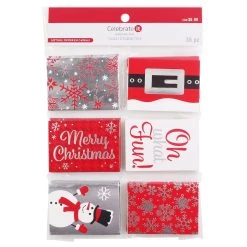 Best Sale ✔️ Red & Silver Foil Folded Gift Tags by Celebrate It™ 🔔 Christmas 🛒
