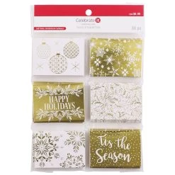 Wholesale ❤️ Gold Foil Folded Gift Tags by Celebrate It™ ❄ Christmas 🤩