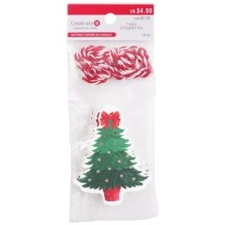 New ✔️ Bow-Topped Tree Paper Gift Tags, 20ct. by Celebrate It™ 🔔 Christmas ❤️