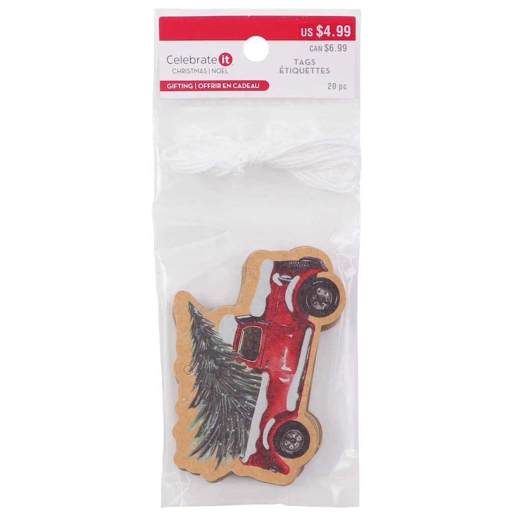 Budget π Red Truck with Tree Paper Gift Tags, 20ct. by Celebrate It™ π Christmas β 1 Budget π Red Truck with Tree Paper Gift Tags, 20ct. by Celebrate It™ π Christmas β