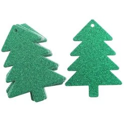 Cheapest 💯 Green Glitter Tree Paper Gift Tags, 20ct. by Celebrate It™ 🎅 Christmas 👏 -Celebrate It Sales Shop 10701116 3
