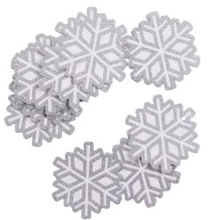 New 💯 Silver Glitter & White Snowflake Paper Gift Tags, 20ct. by Celebrate It™ 🔔 Christmas 🔥 -Celebrate It Sales Shop 10701119 3