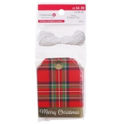 Deals 😉 Plaid Merry 🎄 Christmas Gifting Tags by Celebrate It™ 👍