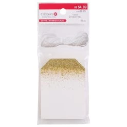 Hot Sale ⌛ Gold Glitter Gift Tags by Celebrate It™ ⭐