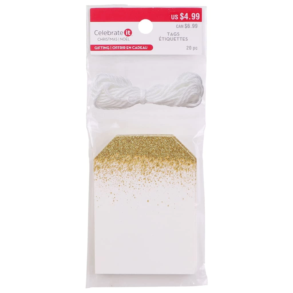 Hot Sale ⌛ Gold Glitter Gift Tags by Celebrate It™ ⭐ 1 Hot Sale ⌛ Gold Glitter Gift Tags by Celebrate It™ ⭐