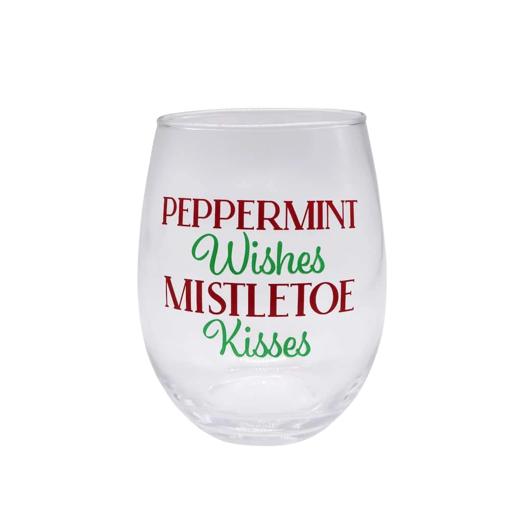 Cheap ๐ 20oz. Peppermint Wishes & Mistletoe Kisses Wine Glass by Celebrate It™ ๐ 1 Cheap ๐ 20oz. Peppermint Wishes & Mistletoe Kisses Wine Glass by Celebrate It™ ๐