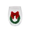 Brand new 🎉 20oz. 🎁 Christmas Wreath Wine Glass by Celebrate It™ 🌟