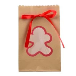 Outlet ✔️ Gingerbread Man Treat Bags with Ribbon by Celebrate It®, 6ct. 🎁