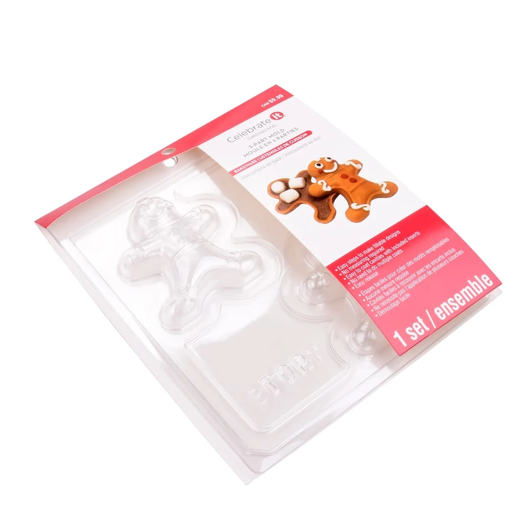 Cheapest 🔥 Gingerbread Man 3-Part Mold by Celebrate It® 🥰 4 Cheapest 🔥 Gingerbread Man 3-Part Mold by Celebrate It® 🥰 - Image 4