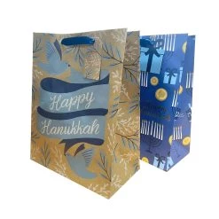 Cheap ⭐ Medium Happy Hanukkah Gift Bags, 2ct. by Celebrate It™ Hanukkah 🌟