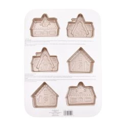 Hot Sale 🌟 Gold 6-Cavity Gingerbread House 🎁 Christmas Cake Pan by Celebrate It® 😀 -Celebrate It Sales Shop 10702447 8