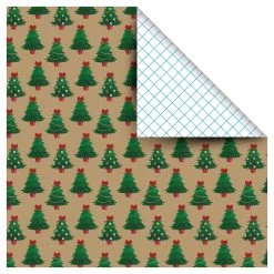 Brand new 🔔 Kraft Trees 🎄 Christmas Gift Wrap by Celebrate It™ 🎄 Christmas 🔔
