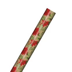 Best Sale ⭐ Kraft Poinsettia Gift Wrap by Celebrate It™ 🔔 Christmas 🎁 -Celebrate It Sales Shop 10702656 3