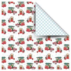 Best Sale 👍 Santa Scene Gift Wrap by Celebrate It™ 🎄 Christmas 🧨