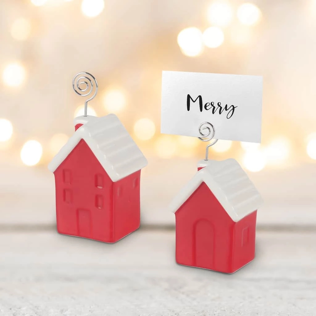 Best Pirce ⌛ 4" 🔔 Christmas House Place Card Holders by Celebrate It™, 2ct. 🧨 2 Best Pirce ⌛ 4" 🔔 Christmas House Place Card Holders by Celebrate It™, 2ct. 🧨 - Image 2