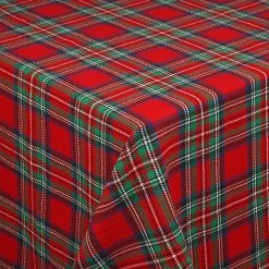 Hot Sale 👏 84" Red Tartan 🎅 Christmas Table Cloth by Celebrate It™ 😍 -Celebrate It Sales Shop 10703278 3