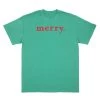 Brand new 🔔 Green Merry Adult T-Shirt by Celebrate It™ ❄ Christmas 🥰