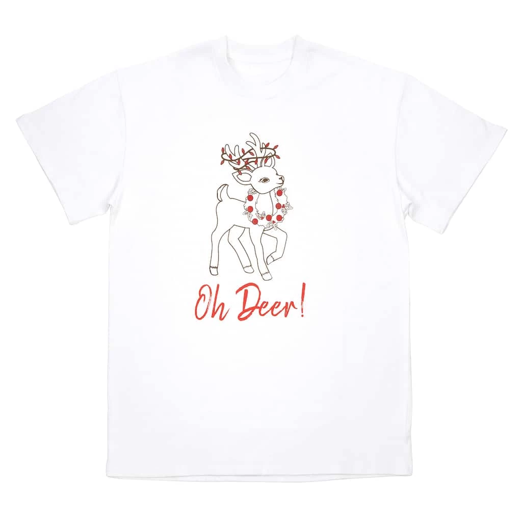 Promo 🧨 White Oh Deer Adult T-Shirt by Celebrate It™ ❄ Christmas 🛒 1 Promo 🧨 White Oh Deer Adult T-Shirt by Celebrate It™ ❄ Christmas 🛒