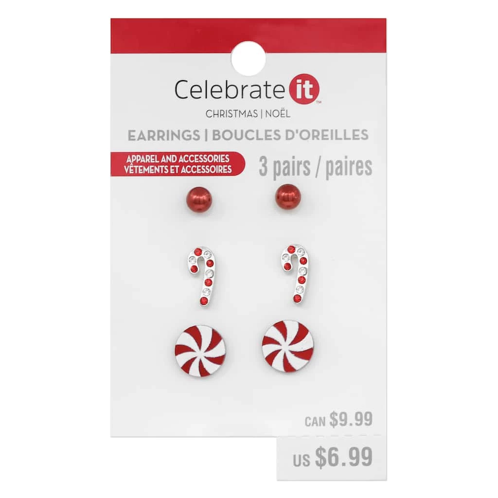 Cheapest ✨ Christmas 🍬 Candy Stud Earrings by Celebrate It™ 😉 1 Cheapest ✨ Christmas 🍬 Candy Stud Earrings by Celebrate It™ 😉