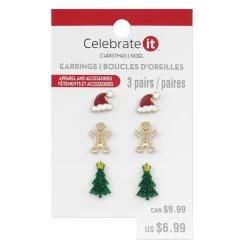 Budget ✔️ Christmas Icon Stud Earrings by Celebrate It™ ✔️
