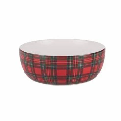 Budget 🎁 10" Red Tartan Bowl by Celebrate It™ 😀
