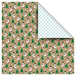 Cheap 👍 Snowmen Kraft Gift Wrap by Celebrate It™ ✔️