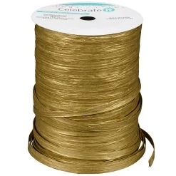 Hot Sale ❤️ 12 Pack: 75yd. Metallic Raffia Ribbon by Celebrate It™ 🔥