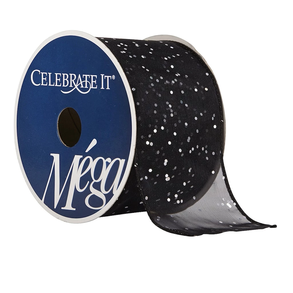 New ❤️ 12 Pack: 2.5" Glitter Shimmer Wired Ribbon by Celebrate It® Mega 😉 1 New ❤️ 12 Pack: 2.5" Glitter Shimmer Wired Ribbon by Celebrate It® Mega 😉