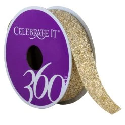 Best Sale 🌟 12 Pack: 7/8" Glitter Ribbon by Celebrate It® 360°™ 🌟
