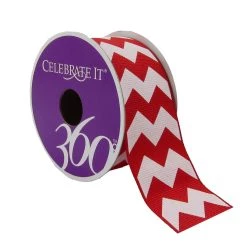 Hot Sale ✨ 12 Pack: 1.5" Grosgrain Chevron Ribbon by Celebrate It® 360°™ ❤️