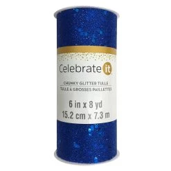 Wholesale ⌛ 24 Pack: 6" Chunky Glitter Tulle by Celebrate It™ 😉