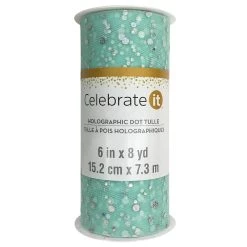 Hot Sale ✔️ 24 Pack: 6" Holographic Dot Tulle by Celebrate It™ 👍