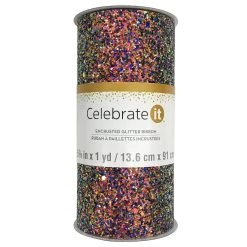 Coupon 💯 12 Pack: 5.375" Encrusted Glitter Ribbon by Celebrate It™ ⌛