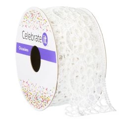 Hot Sale 🎁 12 Pack: 40mm Lace Flower Ribbon by Celebrate It® Occasions™ 🎉